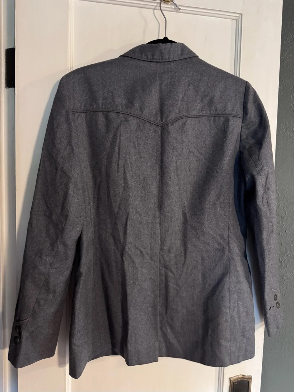Vintage Pendleton Western Wool Blazer Jacket Gray Cowboy Ranchwear Men’s XS